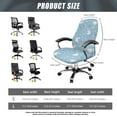 thumbnail image 7 of ZIATUBLES Desk Chair Cover Dustproof Soft Fit Universal Rotating Chair Slipcovers Removable Furniture Protector Cover with Snap Button, S, Cartoon Rabbit Butterfly Bow Flower Light Blue, 7 of 7