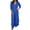 Blue, variant on Riforla Women's Casual Plus Size V Neck Long Sleeved Chiffon Shirt Beach Suit Slit Long Top   Trousers Suit Blouse Bottom Pants Sets for Women White XXXXXL