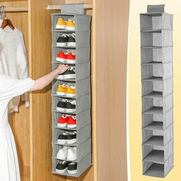 SRstrat Shoe Organizer,Hanging Bag Houseware 10 Shelves Hanging Shoes Organizer Holder Shoe Storage Bag Over The Door Shoe Organizer Hanging Closet Holder Hanger Storage Bag Rack