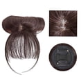 thumbnail image 3 of Flequillo Falso Salvador Clip Postizo Frontal Marron Oscuro, 3 of 7