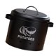 thumbnail image 1 of Lata de almacenamiento de vegetales, recipiente de almacenamiento de cocina metal multifuncional para papas de papas y contenedor de almacenamiento de L, 1 of 9