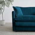 thumbnail image 3 of Modern Blue Chenille 2-Piece Sofa Set (2 Seater Loveseat & Chair) with Solid Wood Frame, 3 of 16