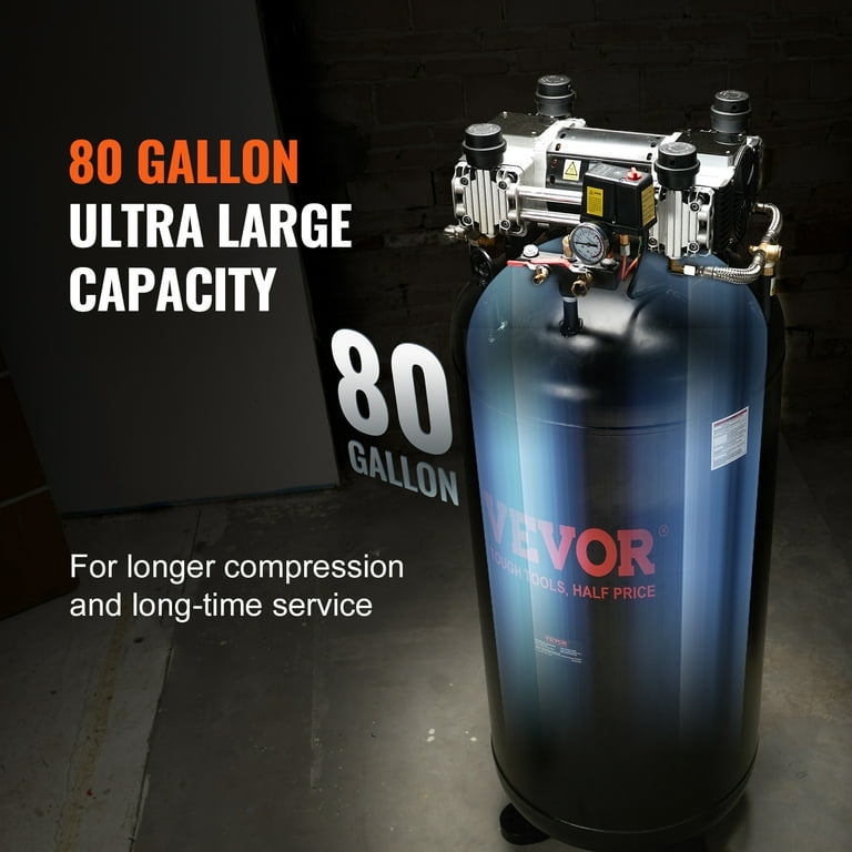 BENTISM 80 Gallon Air Compressor 6.5HP 15.5SCFM 90 PSI 2 Stage