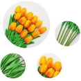 thumbnail image 3 of Morttic 10pcs Artificial Tulip Silk Flowers 13.4" for Chirstmas Holiday Home Decorations Centerpieces Arrangement Wedding Bouquet Orange(), 3 of 10