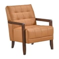 thumbnail image 1 of Pemberly Row Mid-Century Leather Accent Chair in Orange Finish, 1 of 10