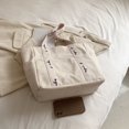 thumbnail image 3 of Bolso cuadrado informal para mujer, bolsos de lona suaves con forma de estrella, bolso con asa superior, bolsos de viaje, 3 of 8
