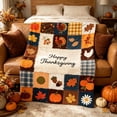 thumbnail image 5 of Thanksgiving Fall Flannel Throw Blanket Colorful, 5 Kinds of Cute Autumn Patterns, 27.5x39.4inWarm Plush Cover for Sofa Bed Camping Home Indoor Festival Daily Decor, 5 of 6