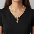 thumbnail image 3 of Delight Jewelry Gold-tone 3-D Elephant - Goldtone Plated Rope Charm Bead Dangle with Mini 2026, 3 of 4