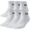 thumbnail image 5 of Nike Everyday Cushion Ankle Socks 6-Pack, Color: White / Size: 8-12 Large, 5 of 6
