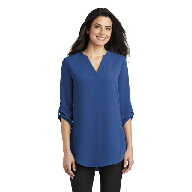 Port Authority Blouse Tunique à Manches 3/4 pour Femmes
