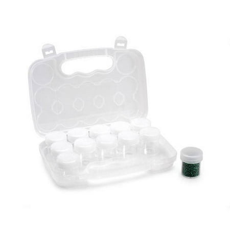 Organizer Bead W 12 Box Handle Clr