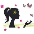 thumbnail image 2 of Girl Silhouette Butterfly Cartoon Decors Wall Sticker Art Design Decal for Girls Boys Kids Room Bedroom Nursery Kindergarten House Fun Home Decor Stickers Wall Art Vinyl Decoration (27x30 inch), 2 of 2