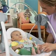 Bright Starts Whimsical Wild Portable Compact Baby Swing with Taggies، Unisex، Newborn and up
