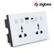 thumbnail image 2 of EU US Universal Plug Tuya ZigBee White Smart Socket Switch with USB and Type-C Port Outlet Smart, 2 of 5