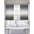 thumbnail image 4 of Black Grey Ombre Sheer Curtains 45 Inch Length 2 Panels Set, Contemporary Abstract Gradient Voile Window Treatment Rod Pocket Small Kitchen Curtains Drapes for Bedroom 52"x45"x2, 4 of 7