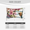 thumbnail image 6 of Balery Bird And Floral Pillow Covers,Bed Pilowcases,Reversible Plush Throw Pillow Covers End Pillow Encasement,Pillow Case - 16"X24", 6 of 9