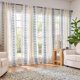 thumbnail image 2 of Cortinas Jinchan, mezcla de lino floral vintage, color azul, 229 x 137 cm, 2 of 9