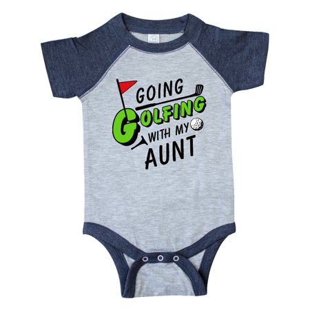 

Inktastic Going Golfing with my Aunt- kids golf Gift Baby Boy or Baby Girl Bodysuit
