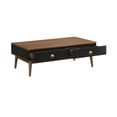 thumbnail image 3 of 47" Brown Solid Wood Rectangular Coffee Table, 3 of 3