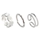 thumbnail image 1 of Anillos apilables para mujeres y anillos de moda Set 3 PCS Oro y plata Anillo Set para mujeres y niñas, 1 of 3