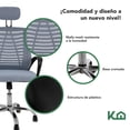 thumbnail image 3 of Silla Ejecutiva con Respaldo Reclinable Gris Mesh Oficina gris, 3 of 8
