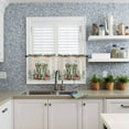 thumbnail image 6 of Christmas Western Kitchen Curtains and Valances Set, Rod Pocket Curtains Tier Farmhouse Window Curtains 24 Inch Length, Cowboy Boots Leaves Flowers Farmhouse 3 Piece Kitchen Curtains Set, 6 of 6