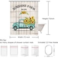 thumbnail image 3 of Rustic Shower Curtain, Sunflower Shower Curtain, Fall Shower Curtain, Farmhouse Shower Curtains Set with 12 Hooks, Truck Bathroom Decor, 72"x72", 3 of 5