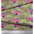 thumbnail image 2 of Soimoi Poly Georgette Fabric Leaves & Tulip Flower Print Fabric by The Yard 52 Inch Wide, 2 of 3