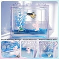 thumbnail image 5 of Betta Fish Tanks, Aquarium Tanks, Stackable Mini Fish Tank Aquarium Tank Kit, 3/5 Gallon Rectangular Fish Bowl with Aquarium Gravel Decoration, Cube Tank for Seaweed Balls Sea Monkeys, Clear, 5 of 6
