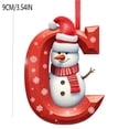 thumbnail image 2 of QISIWOLE 26 Letter Flat Snowman Christmas Ornaments, 3.5in Cute Flat Christmas Tree Letter Decoration, Personalized Hanging Pendant for Indoor DIY Hanging Xmas Ornament-C (1 PCS), 2 of 6