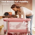 thumbnail image 4 of Babyeap Baby Bassinet for Newborn with Large Storage Basket, Pink, 4 of 11