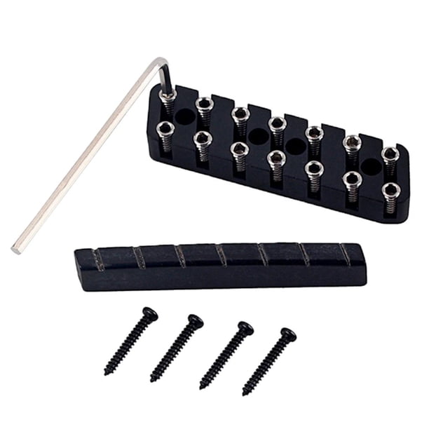 Puente de guitarra sin cabeza Sunnimix de 6/7 cuerdas y juego de Tuercas de Camello