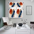 thumbnail image 4 of Navy Blue Burnt Orange Kitchen Curtains Sets for Windows 24 Inch Length, Retro Geometric Modern Rod Pocket Window Treatments Tier Curtains and Valances Set for Bedroom/Bathroom, 4 of 8