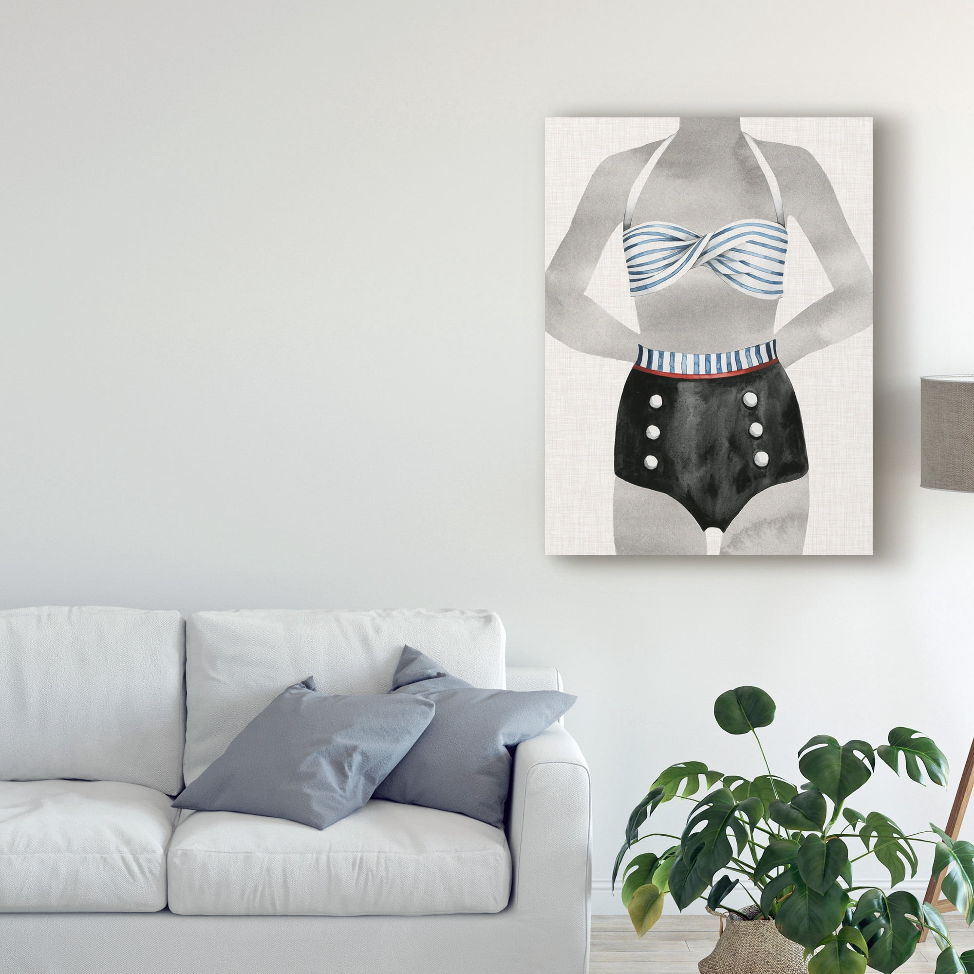 Trademark Fine Art 'Vintage Bathing Suit I' Canvas Art by Grace Popp
