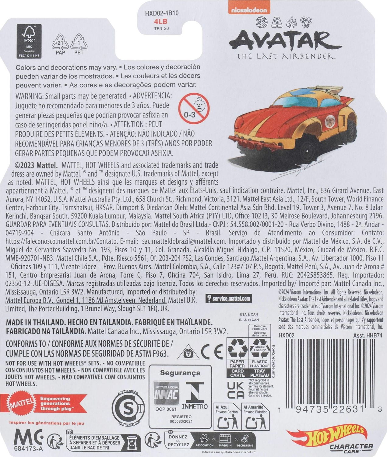 Hot Wheels Character Cars Véhicule sous licence