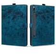 thumbnail image 2 of FJLBDE Case for Samsung Galaxy Tab S11 Ultra 14.6 inch 2025 with Stand, Card Slot, Embossed Flower PU Leather Folio Magnetic Cover with Pen Holder, Blue, 2 of 7