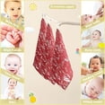 thumbnail image 2 of Coolnut Sweet Christmas Snowflake Baby Muslin Washcloths Face Towel, 3 PCS Red Burp Cloths Cotton Wipes Infant Wash Cloth for Newborn Boys Girls 12x12 inches, 2 of 6