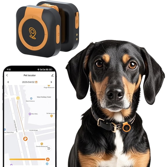 GPS Dog Tracker with Health Monitoring & Activity Tracking, Fits Any Collar, Compatible with iOS & Android