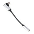 thumbnail image 3 of KAKOWELY Earphone Adapter 1PC Type-C Adapter Type-C to 3.5mm Earphone Adapter DAC Digital Audio Decoding Adapter Audio Adapter for Home Office (Silver)4.53"X0.47"X0.24", 3 of 5