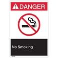 thumbnail image 1 of ANSI Z535 Rigid Plastic "Danger No Smoking" Sign, 7" x 10" (128 Units), 1 of 1
