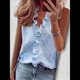 thumbnail image 4 of Camisetas Sin Mangas para Mujer, Blusas Elegantes de Verano para Mujer, Blusas Informales de Negocios, Camisas de Trabajo de Oficina Azul L, 4 of 5