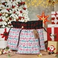 thumbnail image 6 of Rocae Striped Flamingo Print Christmas Drawstring Linen Gift Bag with Drawstrings Treat Bag Goody Present Bags for Christmas Party Favor, 6 of 8