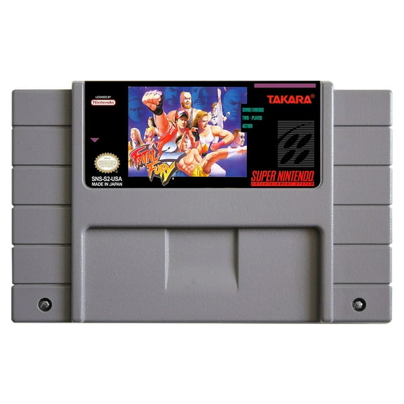 SNES Games Cartridge Fatal Fury 2