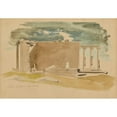 thumbnail image 2 of Miner Kilbourne Kellogg 14x11 Black Ornate Wood Framed Double Matted Museum Art Print Titled: Temple of Azani, from South, 2 of 5