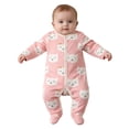 thumbnail image 5 of enyan Baby Outfits Boy Girl Newborn Footies Cotton Footed Long Sleeve Jumpsuit with Mitten Cuffs Toddler Boy Girl Clothes（Pink,9-12 Months）, 5 of 5