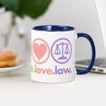 thumbnail image 4 of CafePress - Peace Love Law Mugs - 11 oz Ceramic Mug - Novelty Coffee Tea Cup, 4 of 6