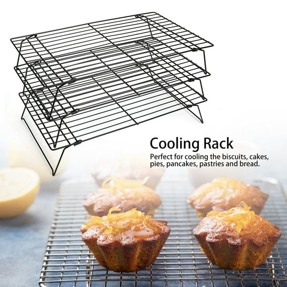Heat Baking Rack, Cooking Tray Cooling Rack, Iron Kitchen Accessory for Cooling Biscuits, Cakes, Pies Home 40x25x9cm