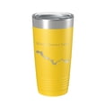 thumbnail image 1 of Mississinewa Lake Map Tumbler Travel Mug Insulated Laser Engraved Coffee Cup River Indiana 20 oz Yellow, 1 of 1