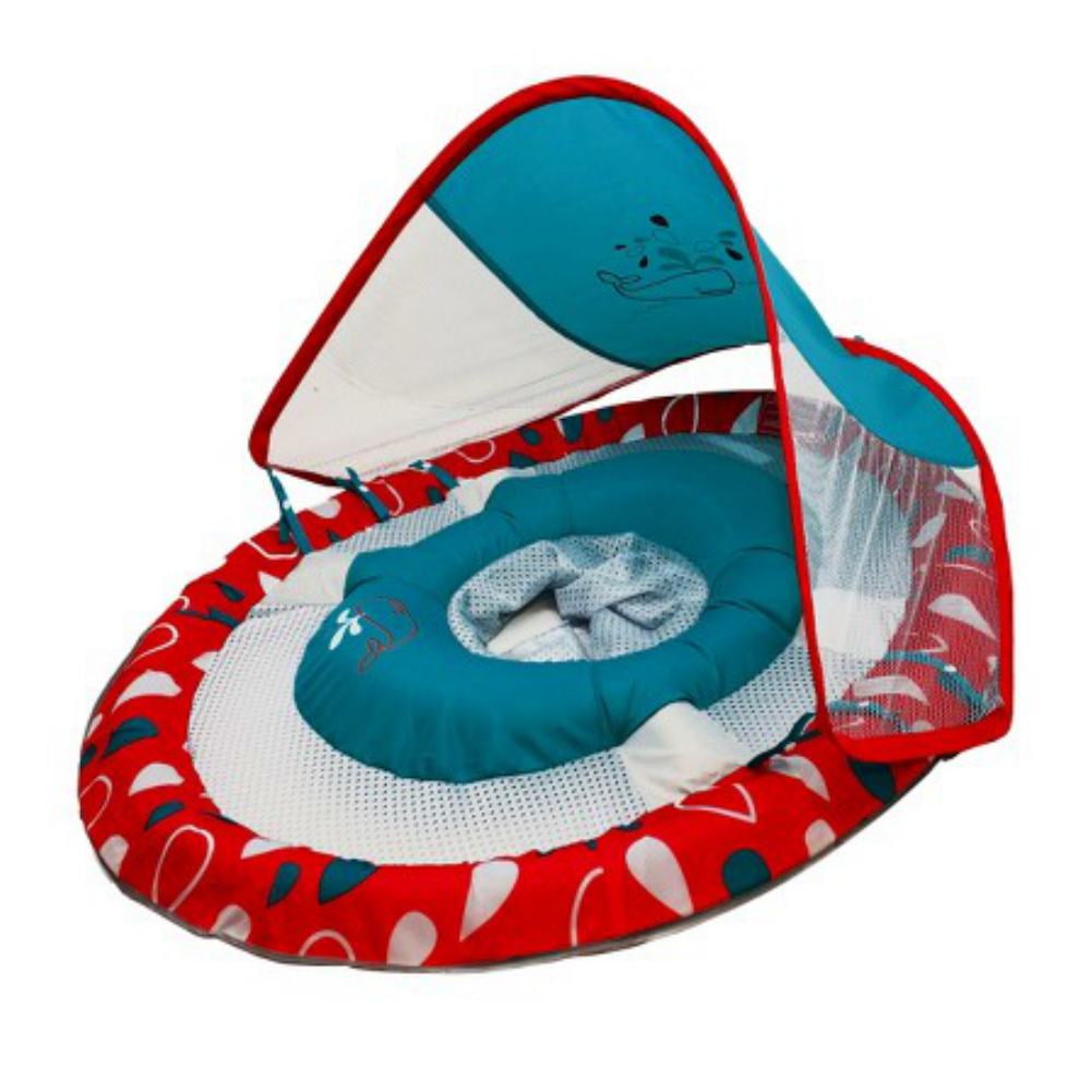 Details about   Swimways Sun Canopy Baby Boat Float Red&Orange Swimming Pool Toy Inflatable New 