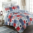 thumbnail image 5 of Donna Sharp Americana Star & Stripe 3PC Ragged Cotton Queen Quilt Set, 5 of 9